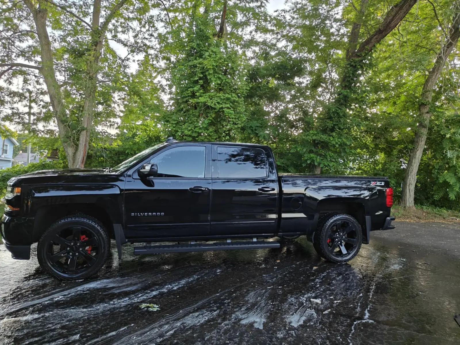 Lifted pickup truck detailed at Blackline Auto Armor